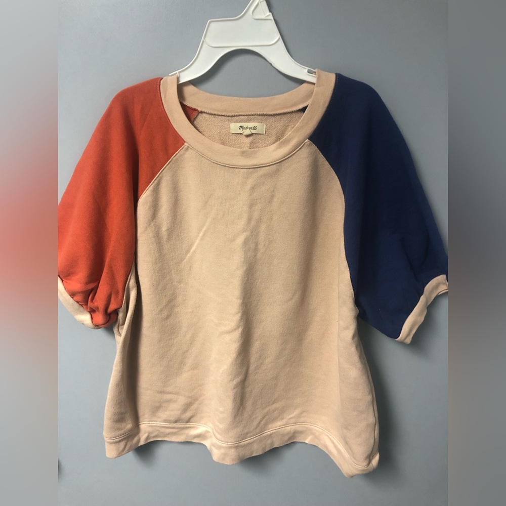COPY - Madewell L short-sleeved sweatshirt in colorblock